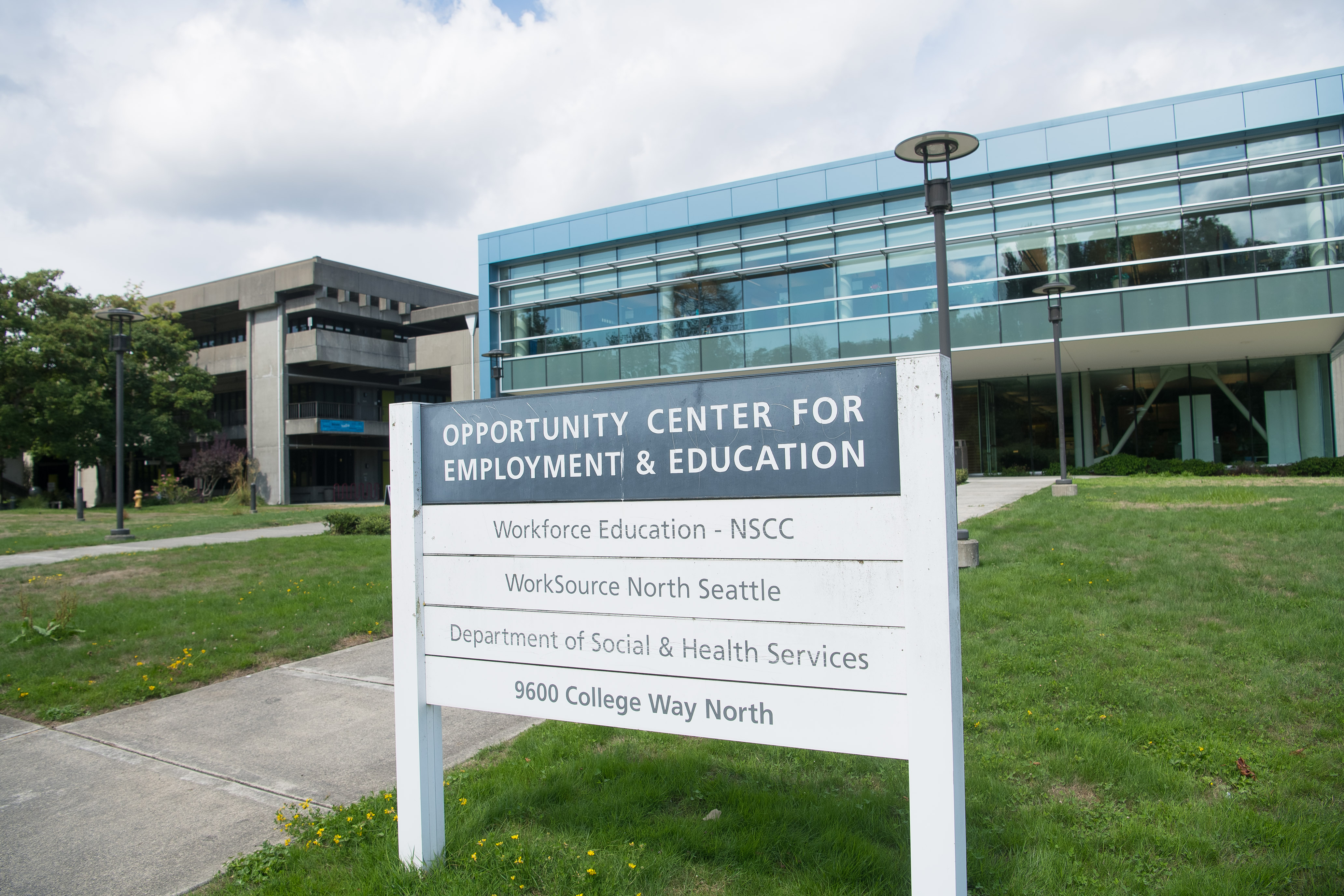 Opportunity center for employment and education workforce Education worksource north seattle sign at 9600 college way north