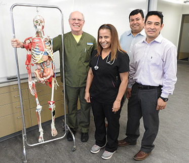 medical career exploration with skeleton