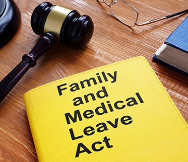 Family and medical leave act with gavel